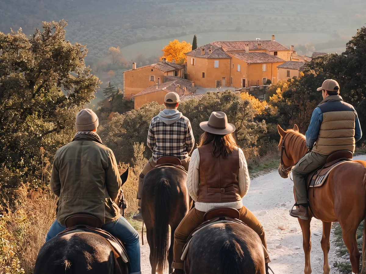 Balade à cheval en Ardèche, autour de Saint-Cyr