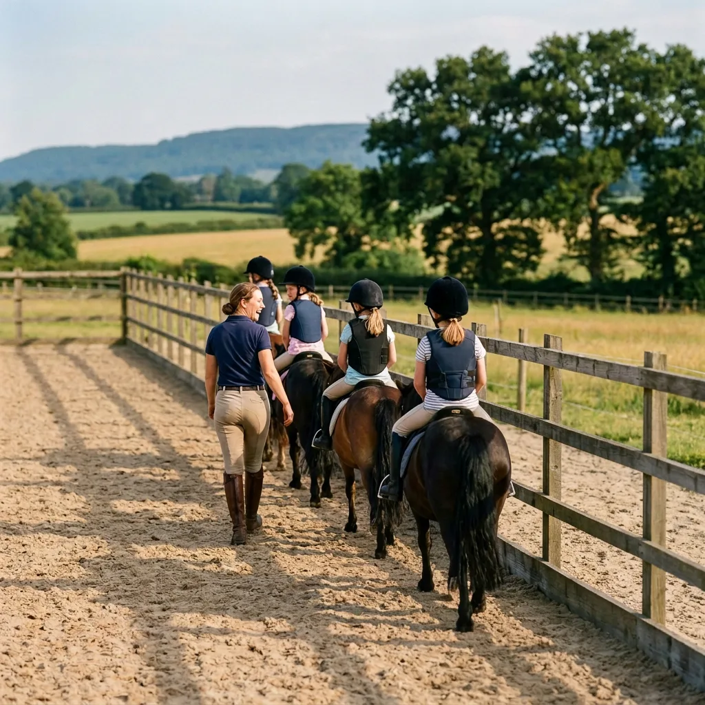 Cours de poney à Saint-Cyr, Ardèche