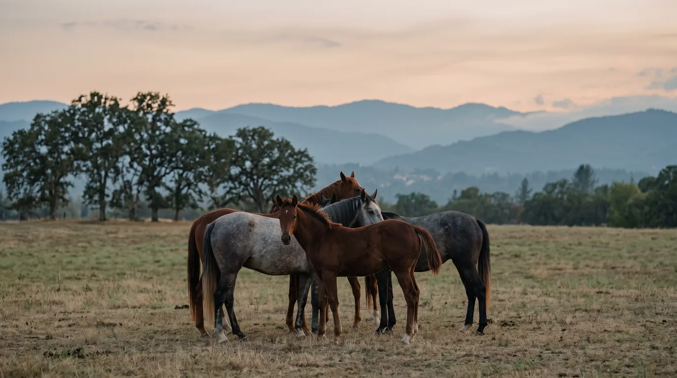 Chevaux en liberté, Écurie Soleil'Dad, Ardèche